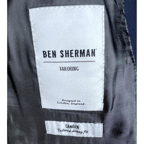 NWT Men's Ben Sherman Tailoring Camden Blue Skinny Wool Suit 38 / 36 $535 Retail - Picture 4 of 15